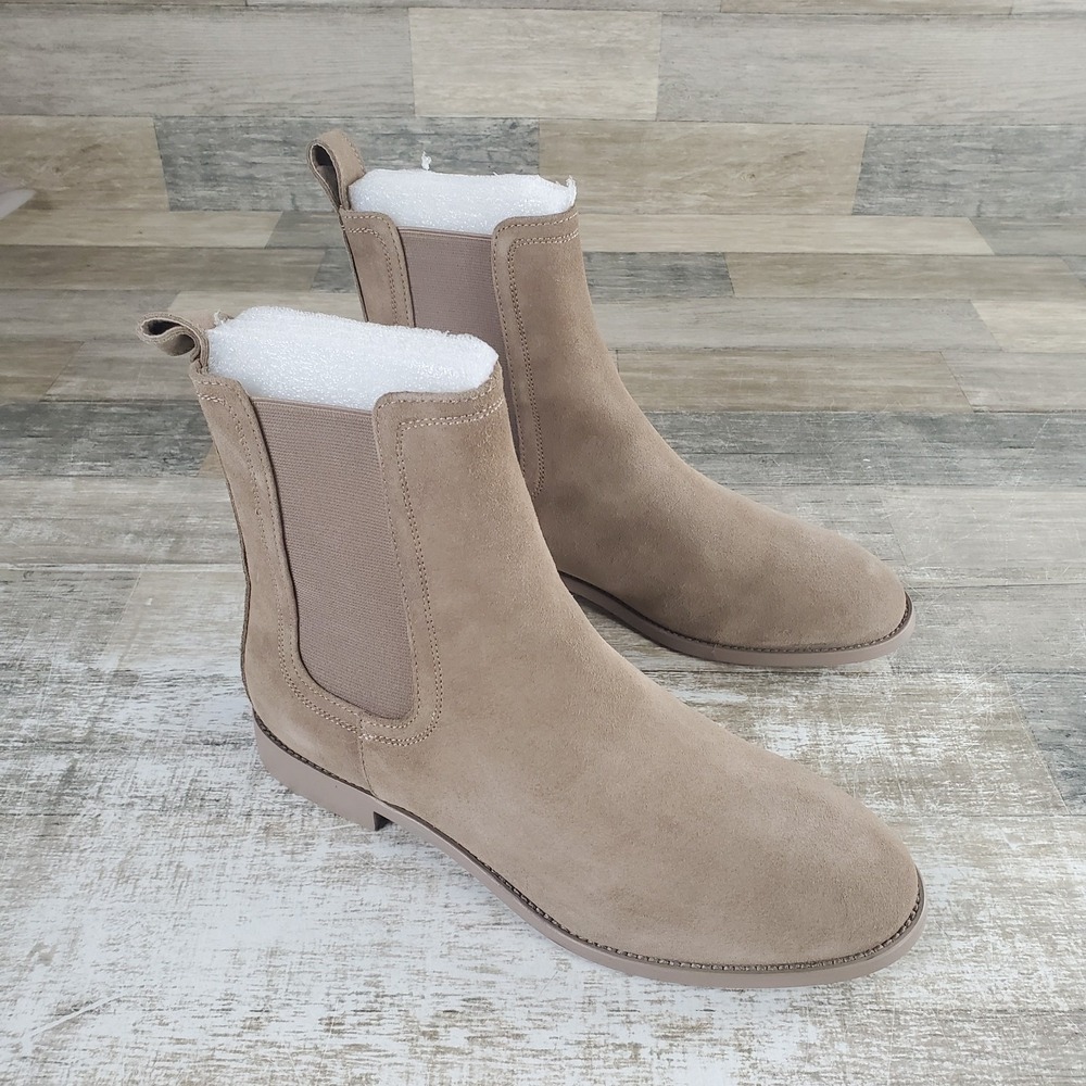 Saint‎ Morta Nomad Mens Chelsea Boots Sz 8 Mocha Suede Elastic Panel Slip On
